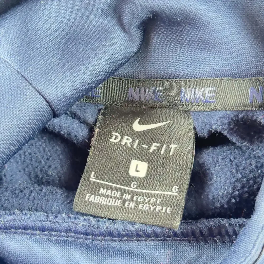 Nike Dri-Fit Blue Pullover Athletic Hoodie Mens Size L